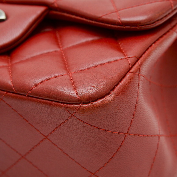 CHANEL Matelasse Chain Shoulder Bag Lambskin Red A35200 - Picture 9 of 9